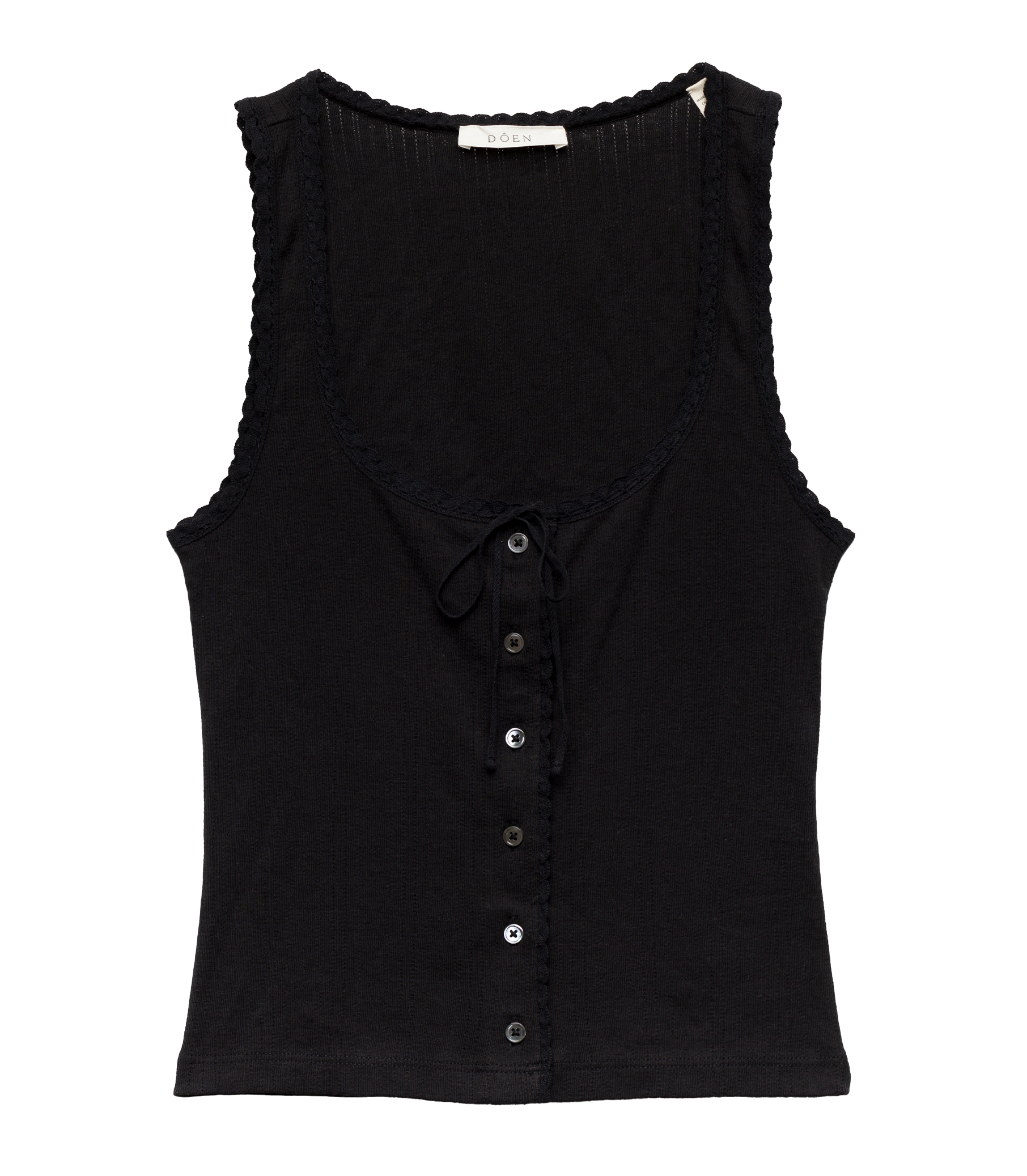 LOIS TANK -- BLACK QUELLE JOLIE POINTELLE
