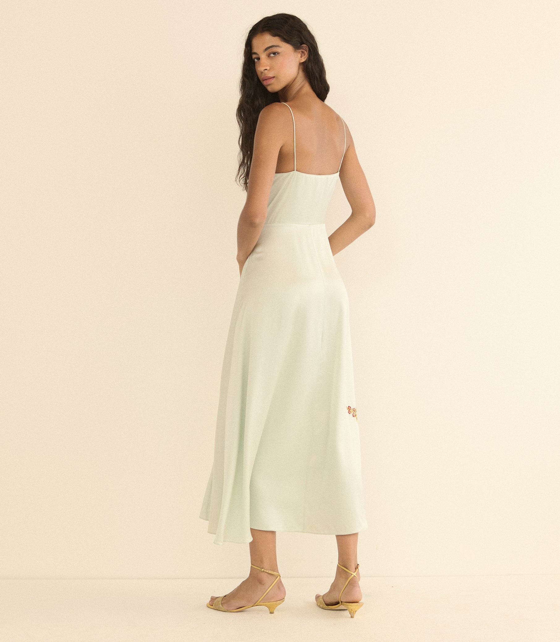 LORRAINE DRESS -- EUCALYPTUS