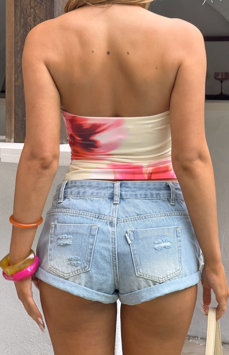 Lindsay Light Wash Denim Shorts