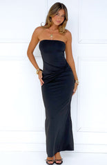 Matilda Black Strapless Maxi Dress