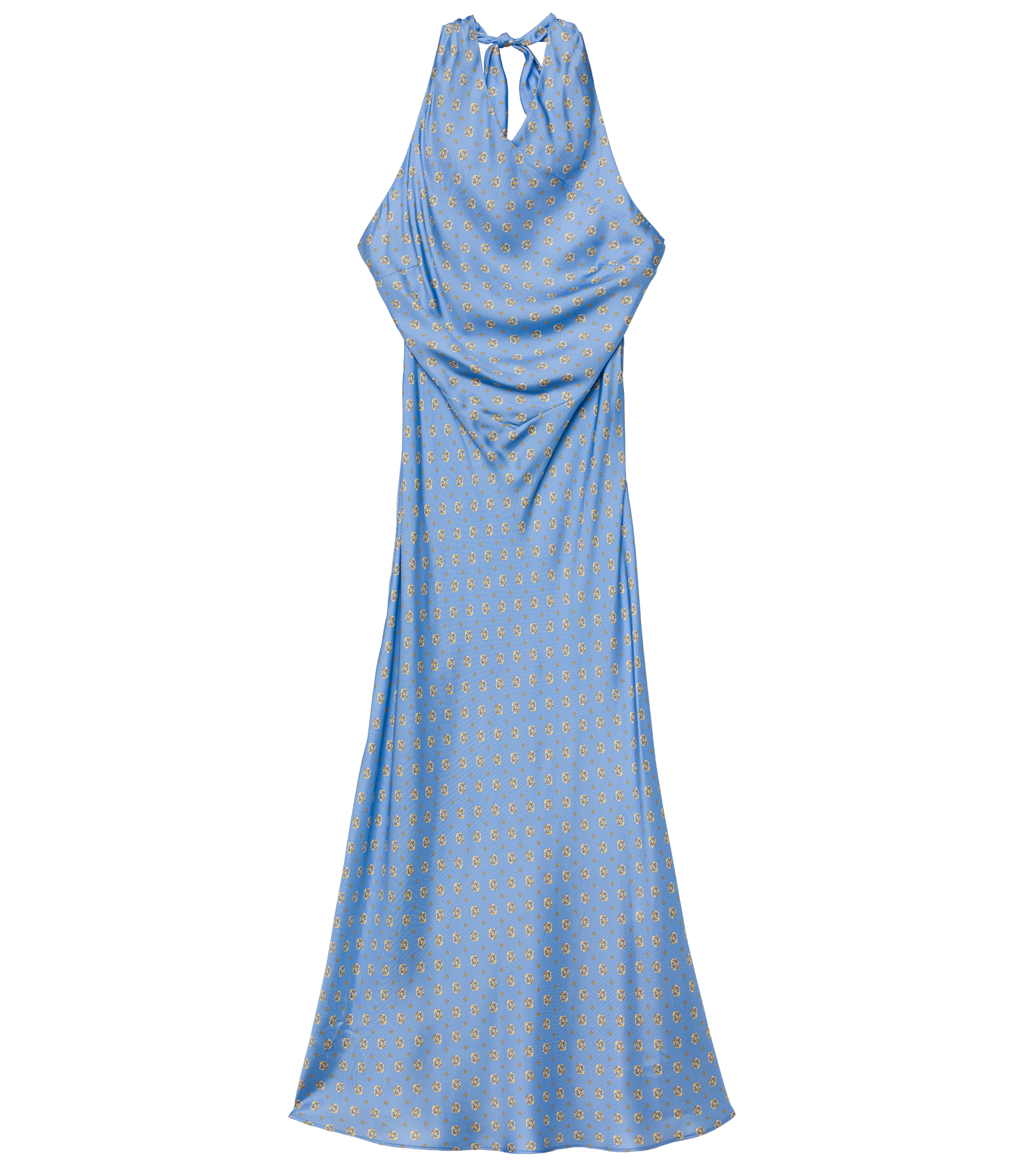 NOEMIE DRESS -- PERIWINKLE CADIZ FOULARD