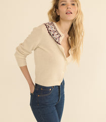 OLYMPE CASHMERE CARDIGAN -- COTTAGE