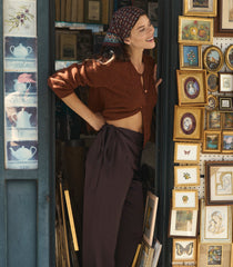 PEROLINE CASHMERE CARDIGAN -- EMBER