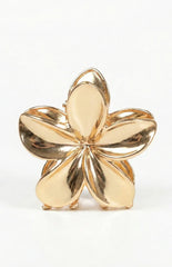 Quinny Gold Metal Flower Claw Clip
