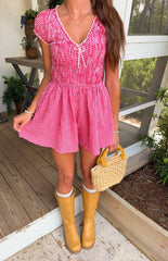 Raldo Red Gingham Playsuit