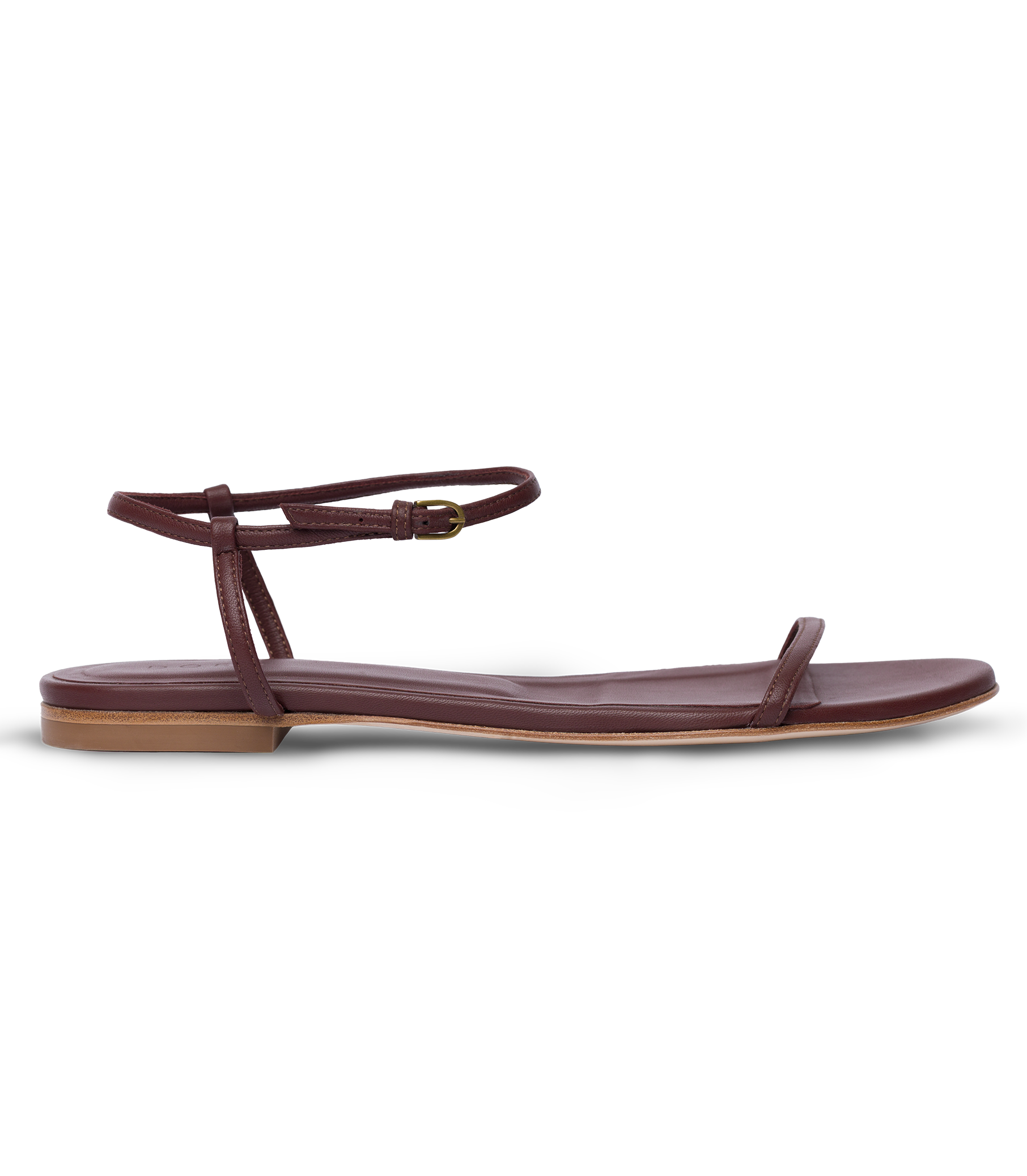 SARTENE SANDAL -- DARK CHOCOLATE NAPPA