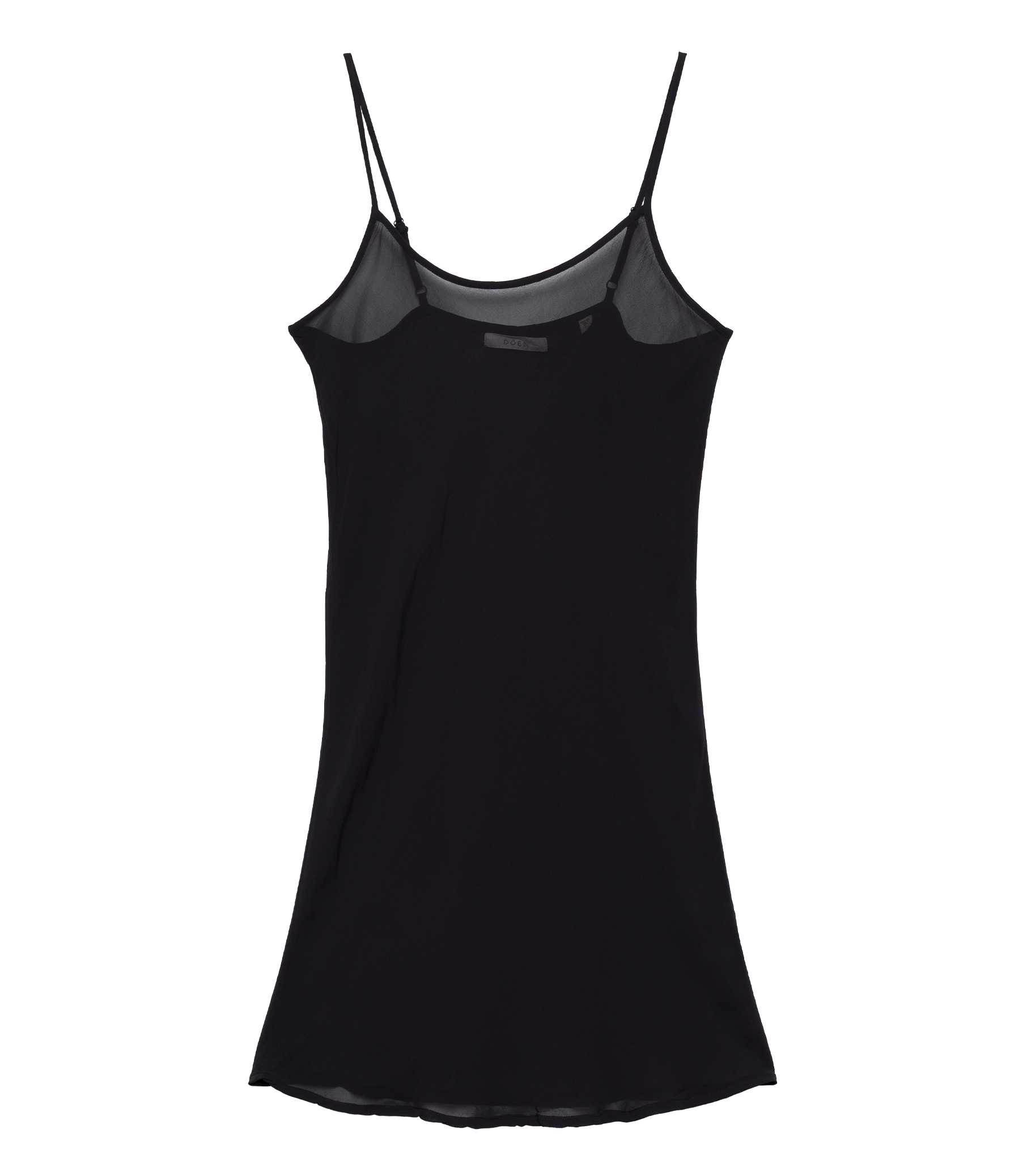 SHORT SCOOP NECK SLIP -- BLACK