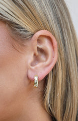 Stargazer Gold Diamante Star Hoop Earrings