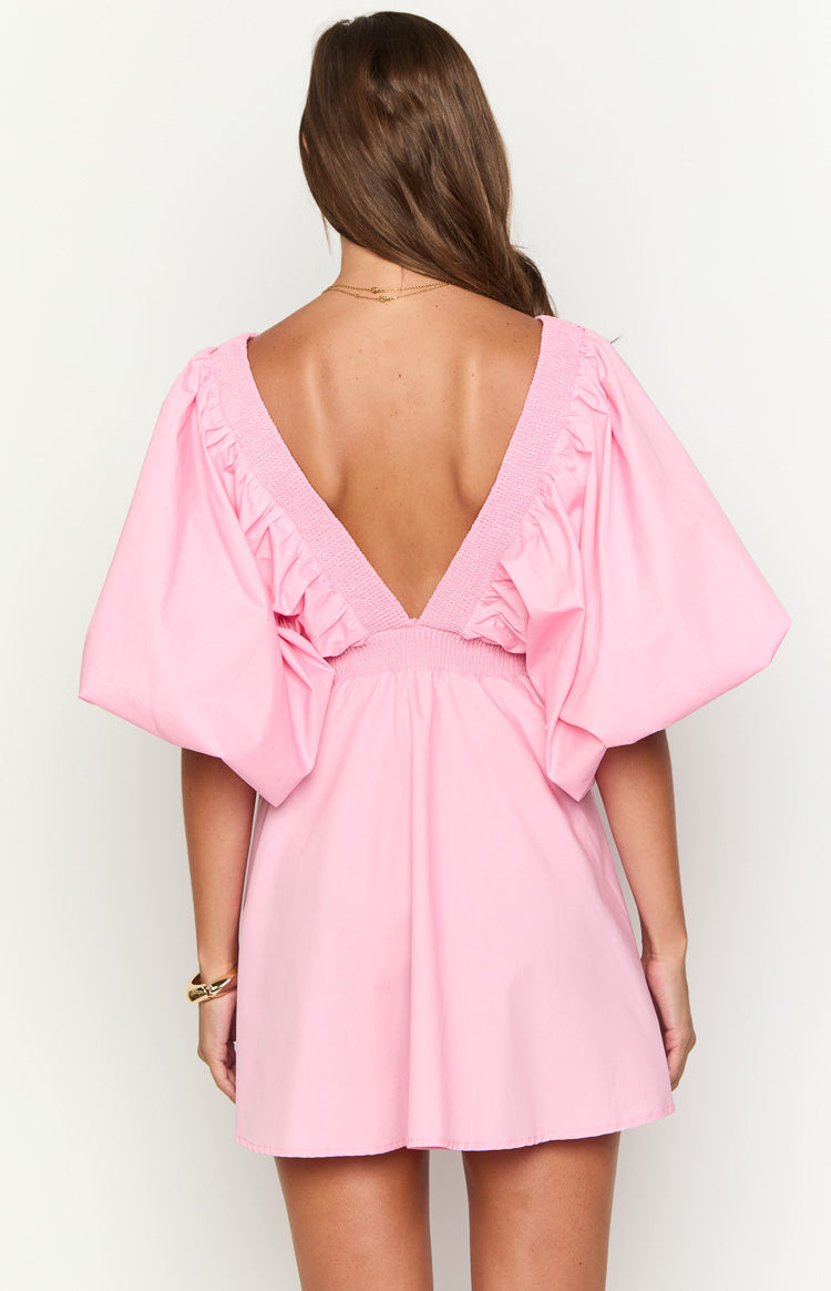 Torie Pink Short Sleeve Mini Dress
