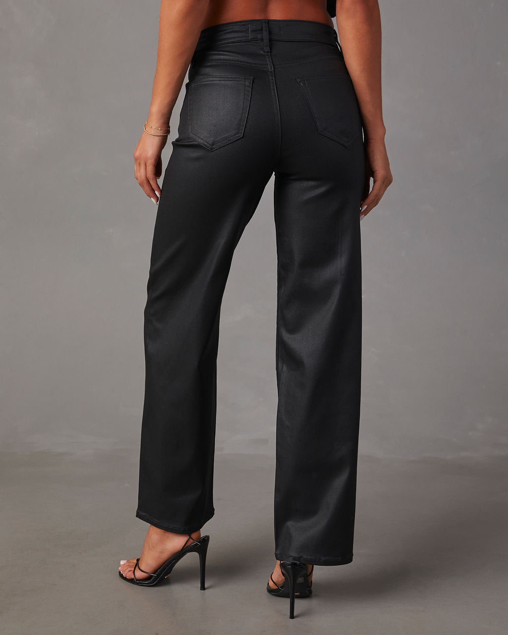 VICI Icon Coated High Rise Straight Jeans