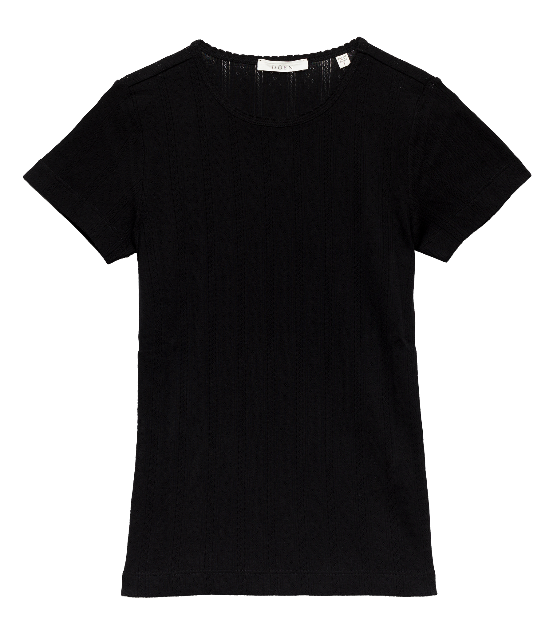 VIVI TEE -- BLACK QUELLE JOLIE POINTELLE